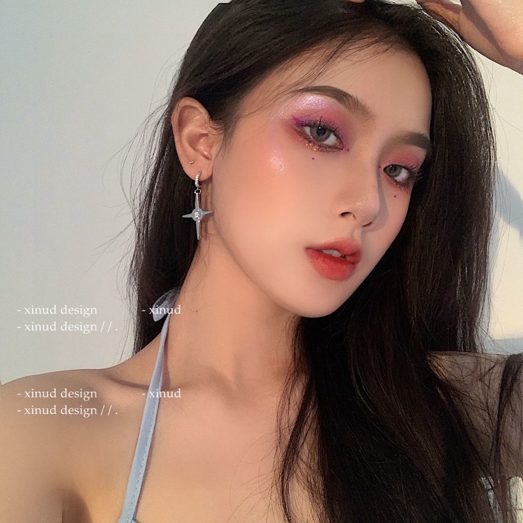 Bông Tai Hình Ngôi Sao Đính Đá Thời Trang Cho Nữ