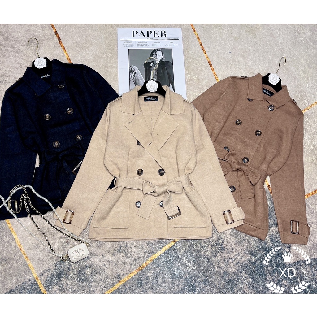 Áo khoác nữ, áo măng tô đẹp hàng Quảng châu cao cấp, chất vải đường may đẹp, phom dáng rộng rãi, sang trọng | BigBuy360 - bigbuy360.vn