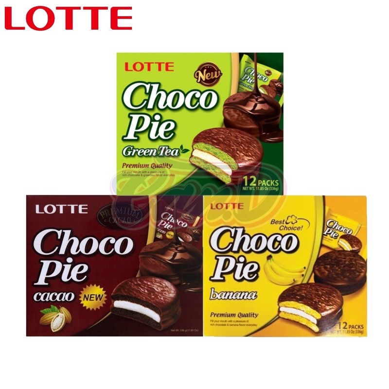 Bánh Lotte Choco Pie các vị hộp 12 bánh