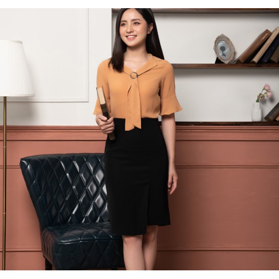 Chân váy công sở/ Chân váy ôm xẻ trước