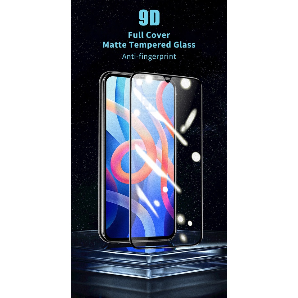 Kính cường lực không để lại dấu vân tay cho Xiaomi Redmi Note 11 10s 9 8 11t Lite 10t 11i 11x Poco X3 F3 C31 M4 Pro