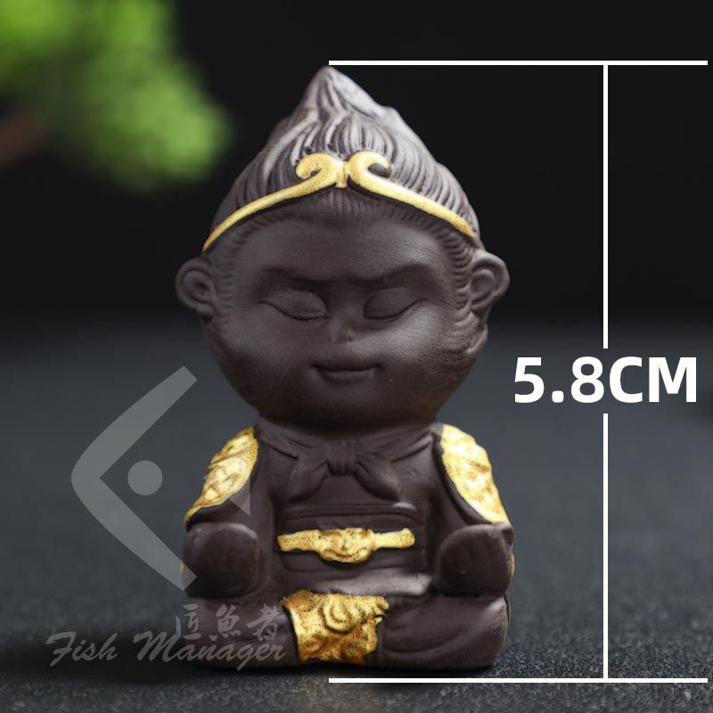 Tôn ngộ không tượng trang trí bể cá cảnh thủy sinh.