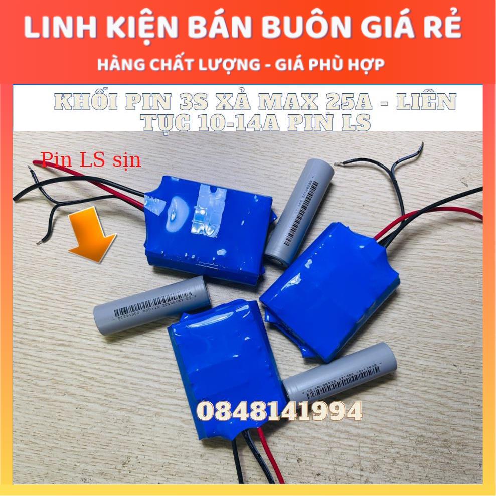 Khối pin Lithium 2S - 3S - 12,6v 5000mAH (5AH) dòng xả cao 25A - Sạc nhanh 12.6V2A - Pin Mới Xịn