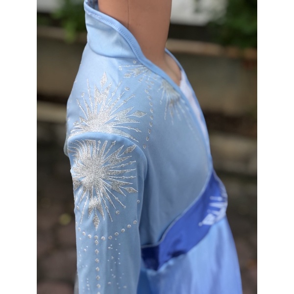 Bộ Váy Công Chúa  Elsa phần 2 kèm vương miện gậy tóc - Frozen 2 Nữ hoàng  băng giá hóa trang Halloween cho bé gái