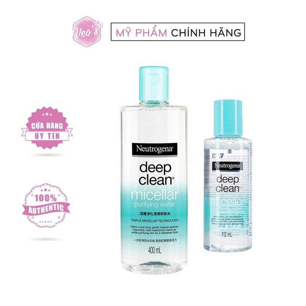 Nước tẩy trang Neutrogena Deep Clean Micellar Purifying Water