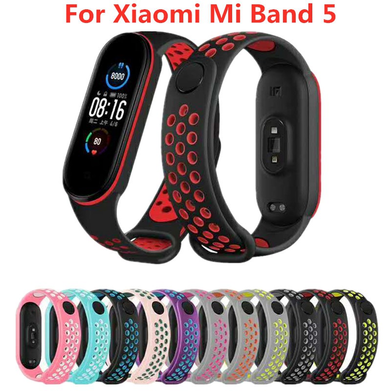 Dây đeo thay thế bằng silicon mềm chống mồ hôi cho Mi Band 5 6