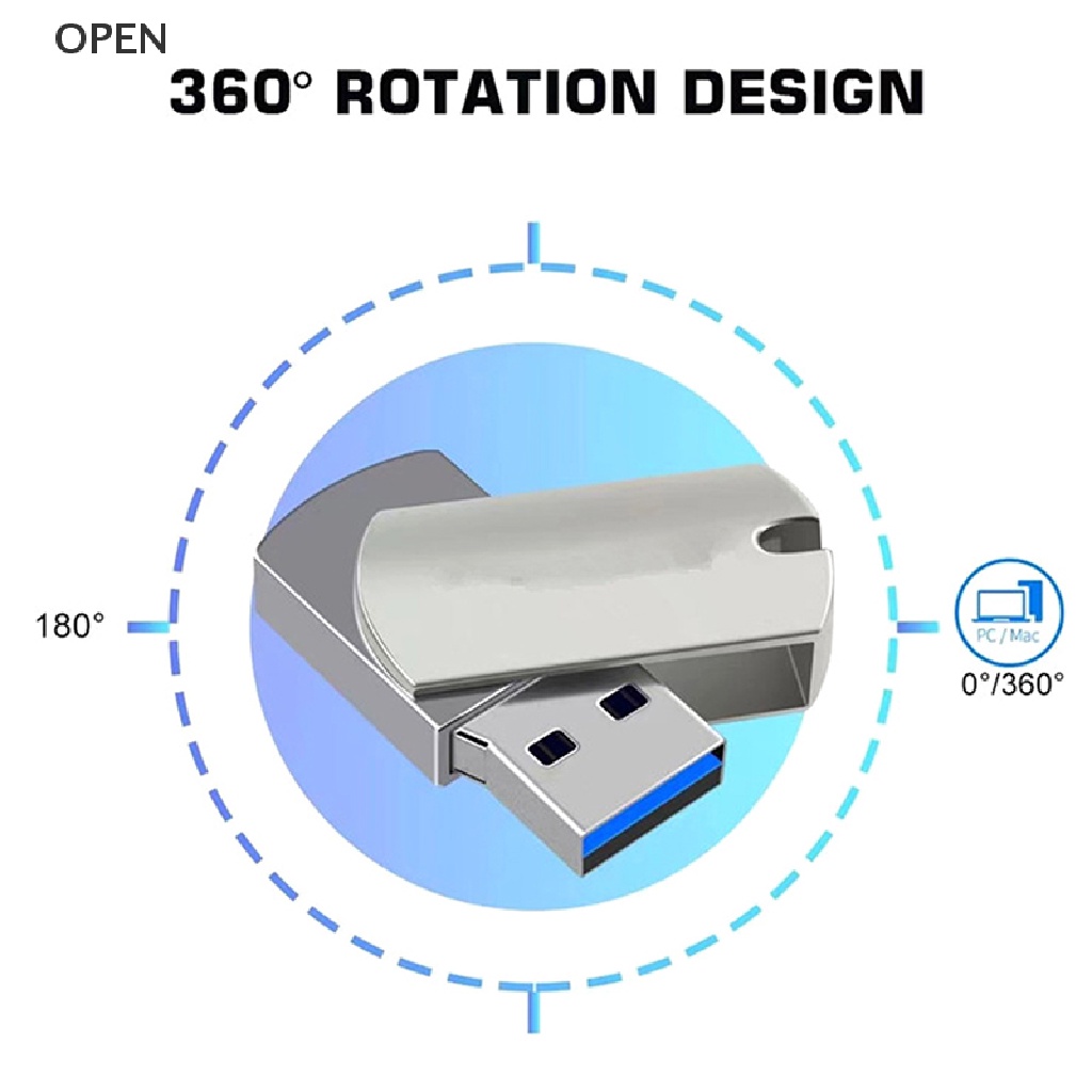 Ổ Đĩa Flash USB 3.0 1 / 2TB Tốc Độ Cao Bằng Kim Loại Có Móc Khóa my
