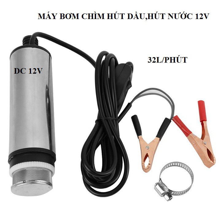 máy bơm chìm hút dầu 12v - bơm chìm 12v