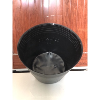 { 20 Cái } Chậu Nhựa Bít Lổ Trồng Sen C12 Đen Mềm 30x26