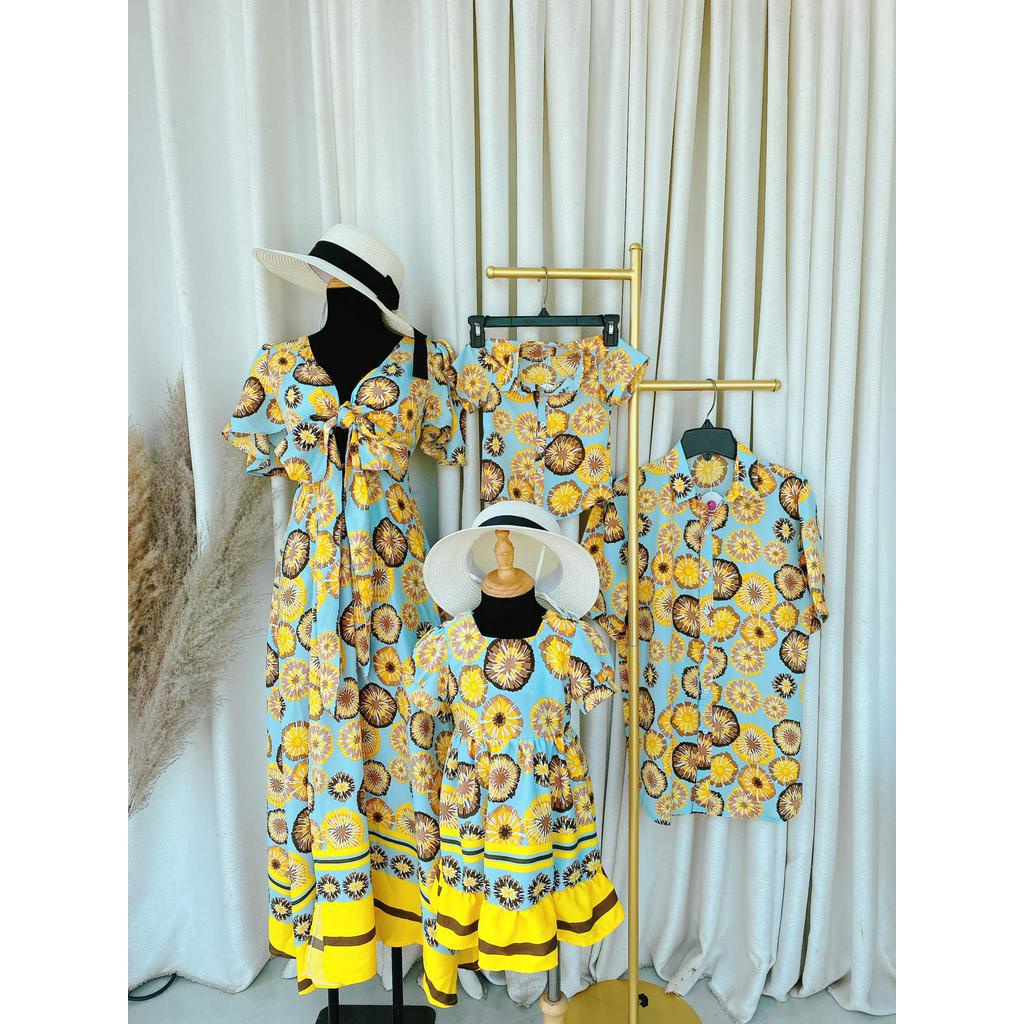 Đồ Đi Biển Gia Đình_Set Gia Đình Du Lịch_Với Hoạ Tiết Siêu Đáng yêu các mom ơi😍_Fullsize 7-100kgs