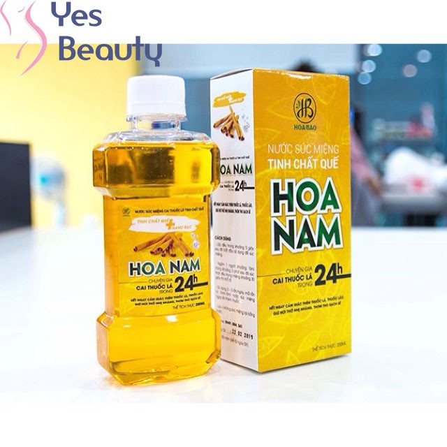 Nước Súc Miệng Hoa Nam Hỗ Trợ Cai Thuốc Lá - Từ Bỏ Thói Quen Lâu Năm - Giữ Hơi Thở Nhẹ Nhàng - Chính Hãng Chai 200ML