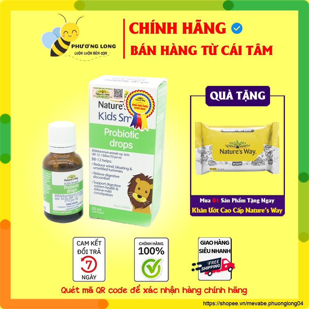 Nature's Way Kids Smart Drops Probiotic Bổ Sung Men Vi Sinh Cho Bé