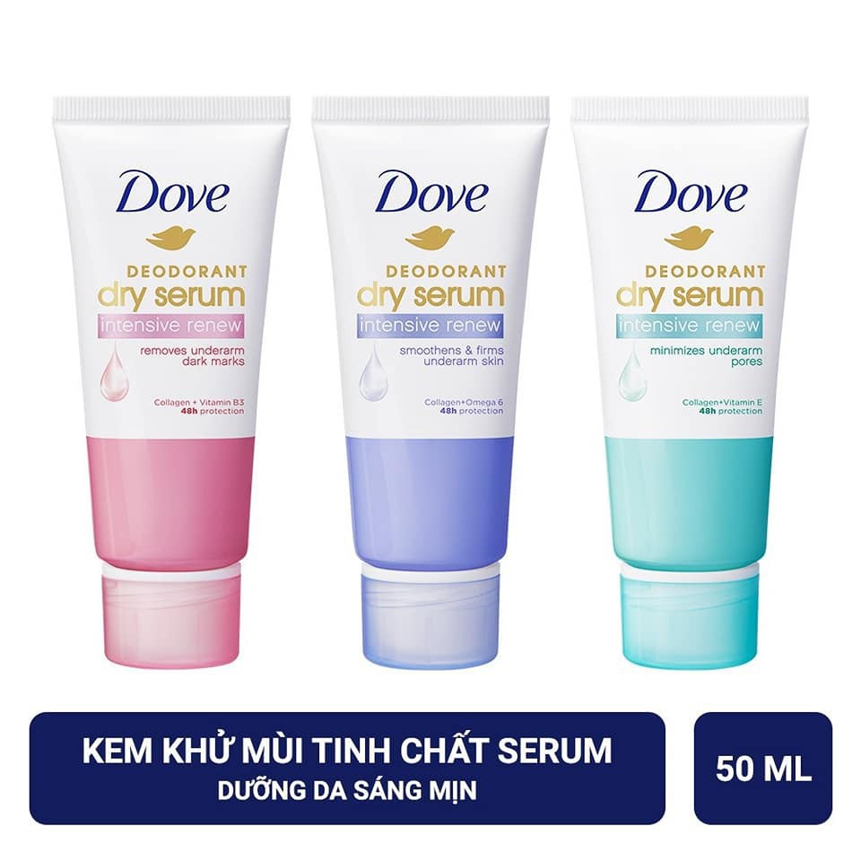 Kem Khử Mùi Dove Tinh Chất Serum Collagen Sáng Mịn 50ml