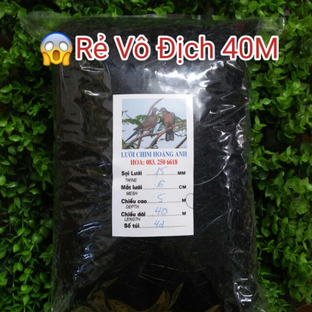 Lưới Bẫy Chim Cu Gáy 40M cao5M