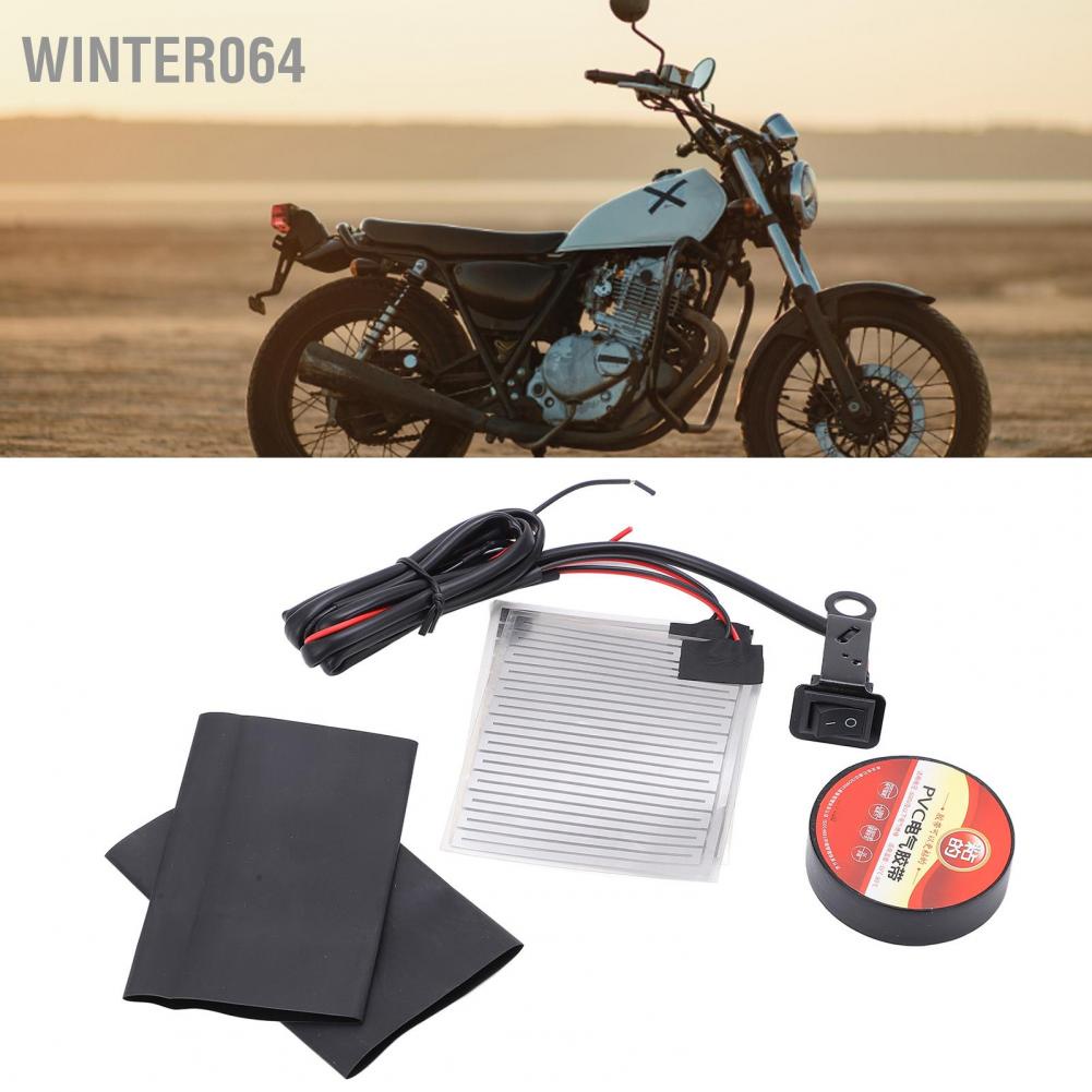 Winter064 Universal Heated Grips Motorcycle Electric Heating Handle Kit Refit Insert Handlebar Pad 12V