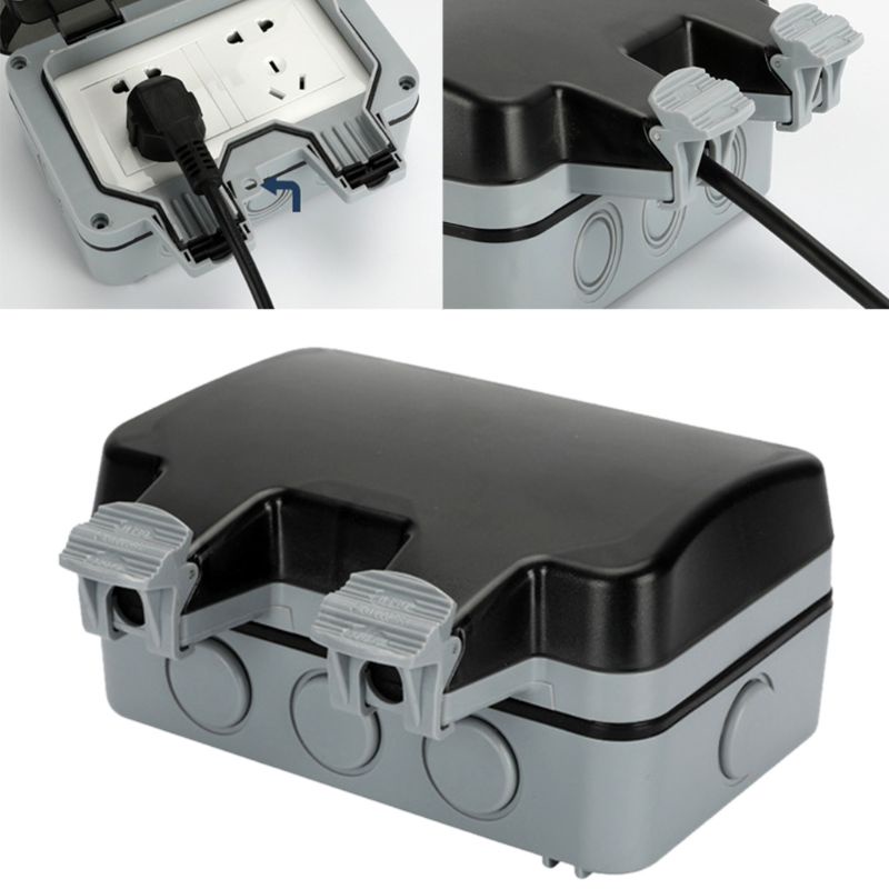 Ổ Cắm Điện Ngoài Trời Chống Nước IP66 Có Nắp Đậy 13A