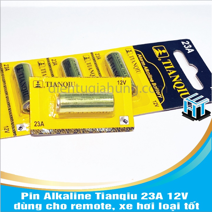 1 Viên Pin Alkaline Tianqi 23A 12V dùng cho remote, xe hơi loại tốt