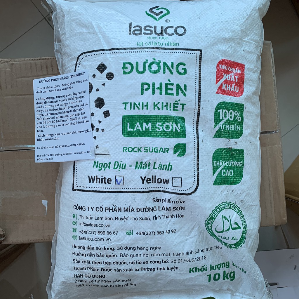 Đường phèn sạch Lam Sơn - Đóng gói (500g,1Kg) - Công ty TNHH Thảo Dược Duy Hưng