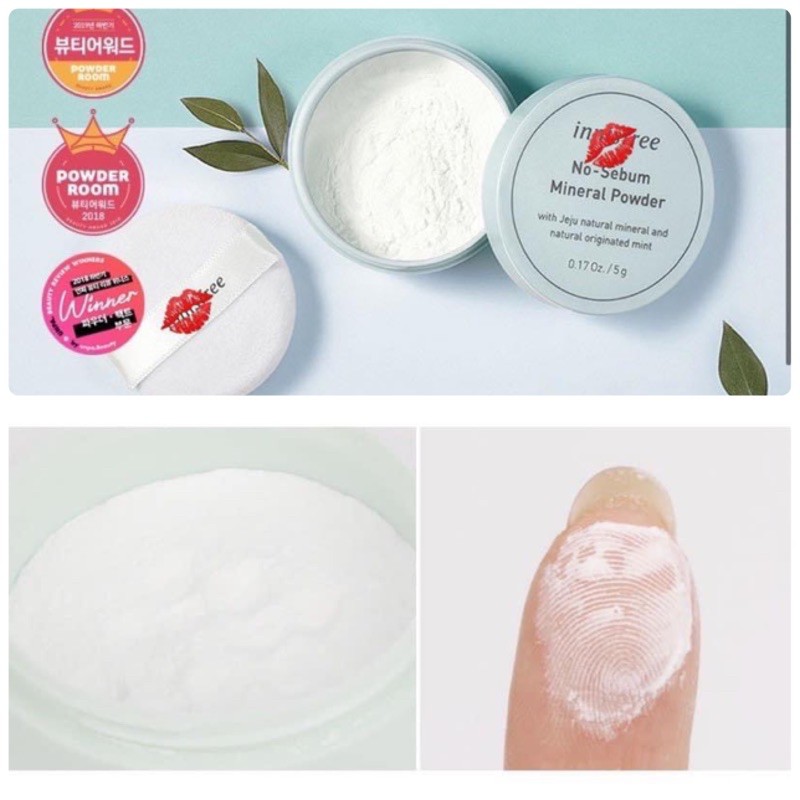 [100% AUTH] Phấn Phủ Bột Kiềm Dầu Innisfee x Dinotaeng No Sebum Mineral Powder | BigBuy360 - bigbuy360.vn