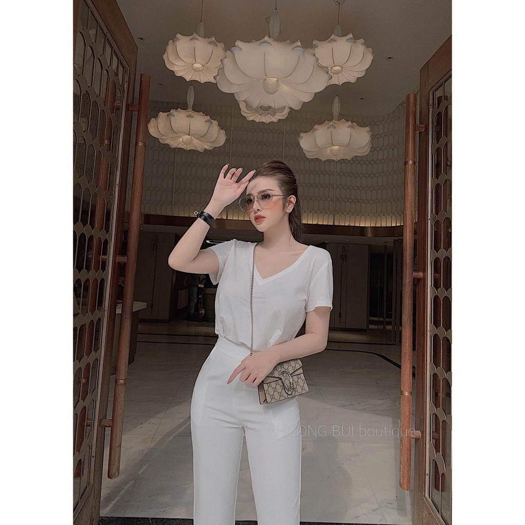 Áo Croptop Nữ 🌸 Áo croptop basic cổ tim nữ 🌸 SIÊU HOT | BigBuy360 - bigbuy360.vn
