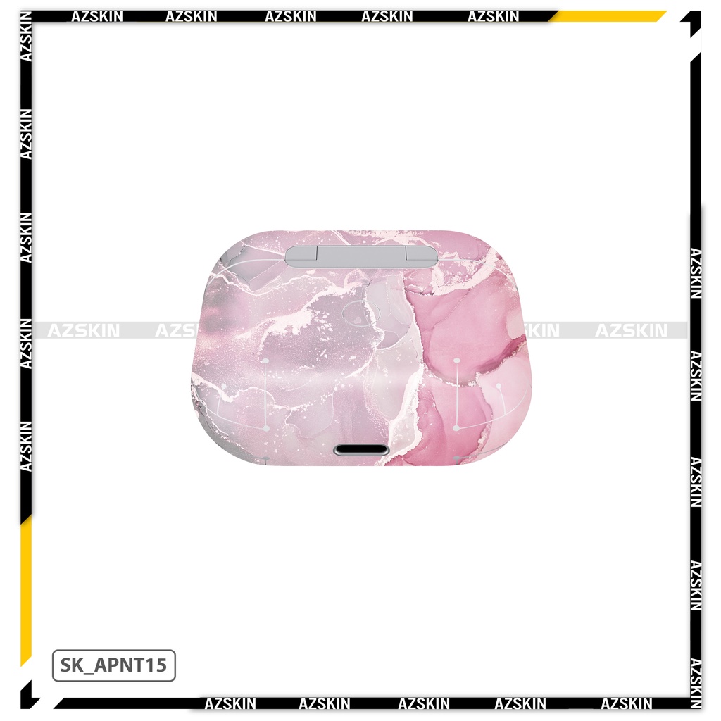 Miếng Dán Skin Airpods 1/2/3/Pro Vân Đá Hồng |SK_APNT15| Chất Liệu Nhập Khẩu, Chống Nước Bền Màu, Cắt CNC Dễ Dán Tại Nhà