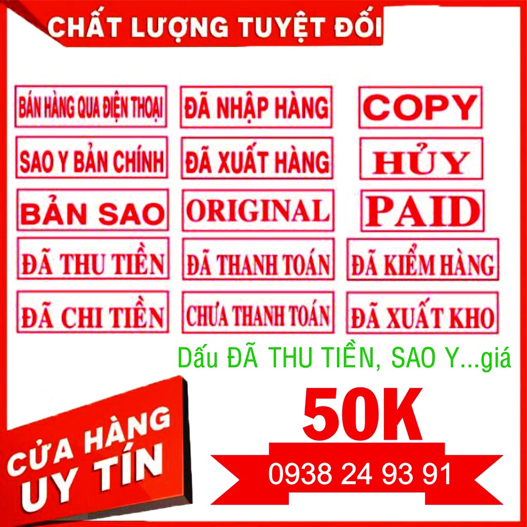Con Dấu Shiny nội dung Đã Thu Tiền