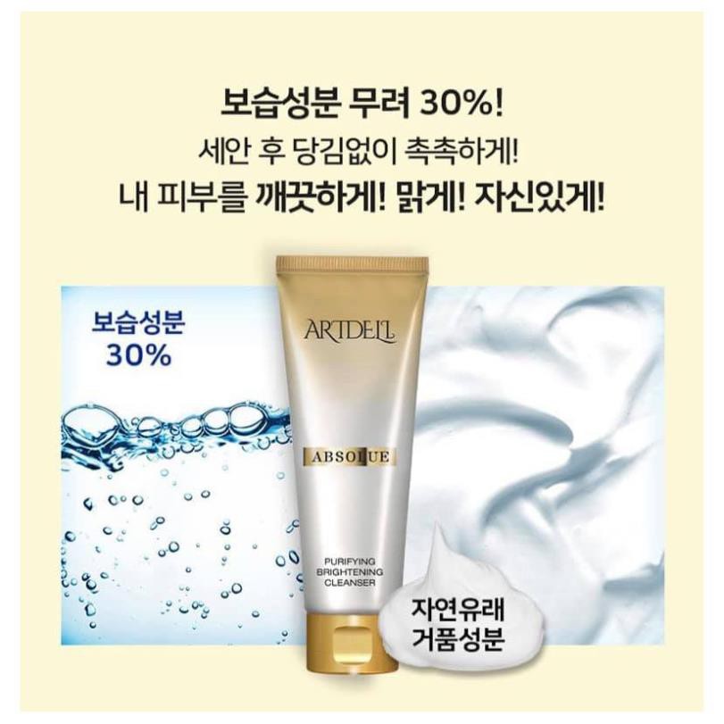 Sữa rửa mặt chăm sóc da trắng da dưỡng da dưỡng ẩm cấp ẩm Absolue Co ARTDELI Hàn Quốc 120ml