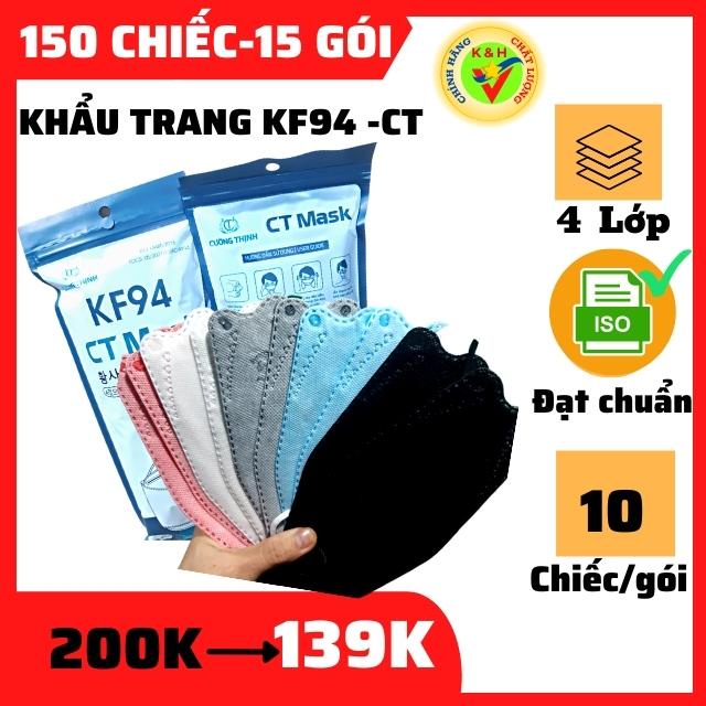 Combo 150C Khẩu Trang 4D DQ Mask KF94 Y Tế Duy Quân Xuân Cường Thịnh Lai Bền Dáng Đẹp Ôm Sát Mặt
