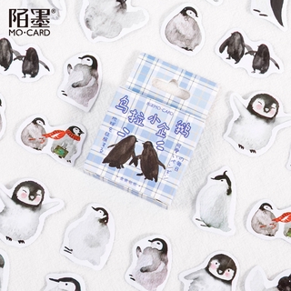 Bộ 46 Miếng Dán Trang Trí Hình Chim Cánh Cụt Đáng Yêu