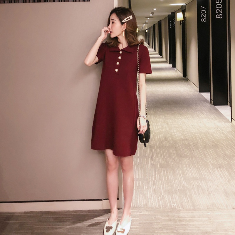 Đầm chữ A IELGY tay ngắn phiên bản học đường Hàn Quốc cho nữ
