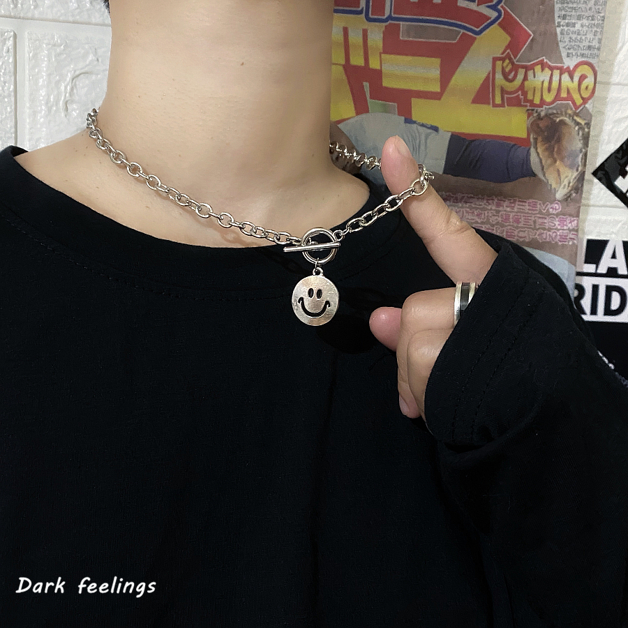 Dây Chuyền Mặt Hình Mặt Cười Phong Cách Harajuku