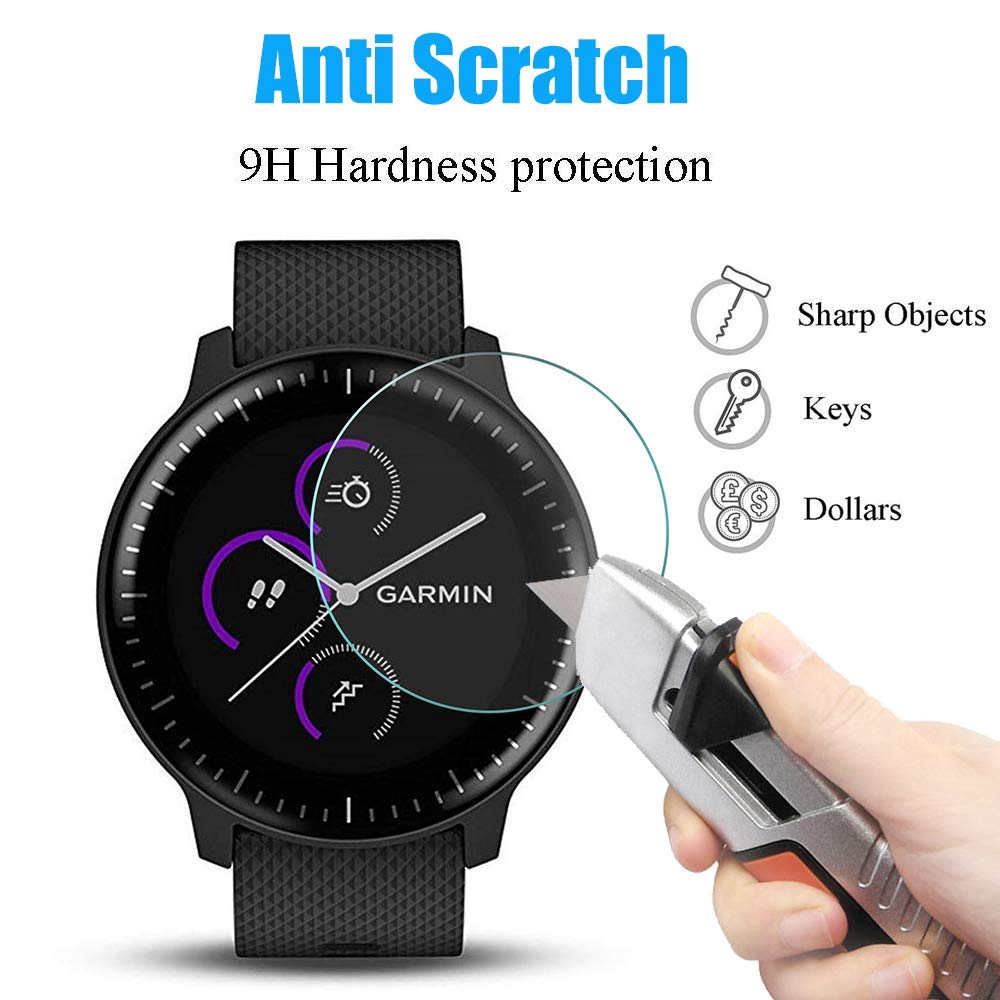 Set 4 Kính Cường Lực 9h 2.5d Cao Cấp Cho Garmin Vivoactive 3 Tempered Glass film