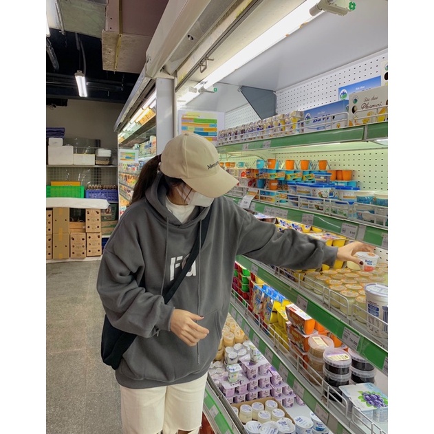 ÁO HOODIE NỈ QC MÀU LÔNG CHUỘT FG FREESIZE