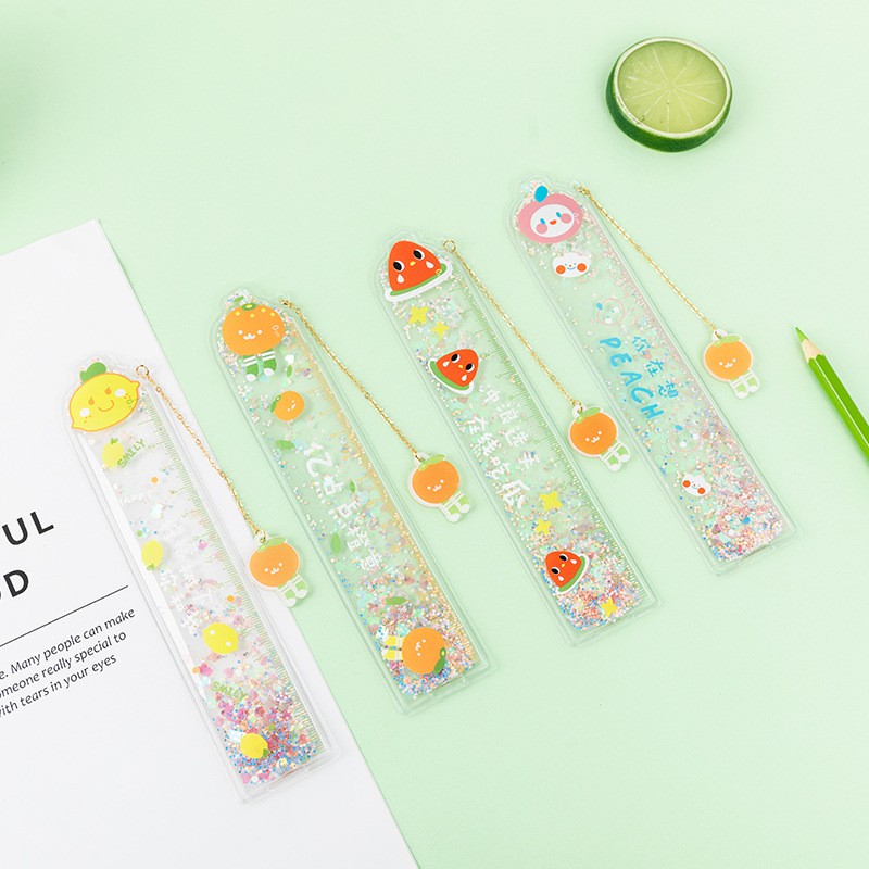 Thước Kẻ Cute 💖 Thước Dẻo Thước Nước Kết Hợp Bookmark Sáng Tạo Xinh Xắn Miss Book - Girls Phụ Kiện Bullet Journal