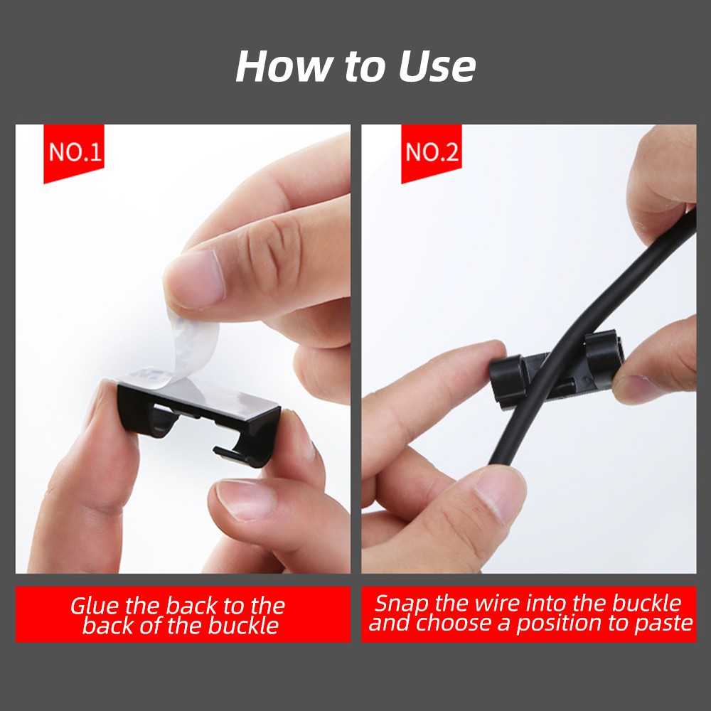 Set 20 Kẹp Cố Định Dây Cáp Sạc / Tai Nghe Để Bàn Tiện Lợi