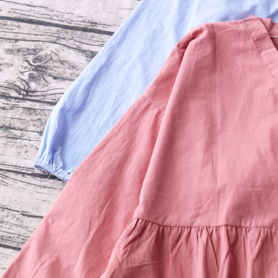 ÁO BABYDOLL TAY BỒNG CỔ V
