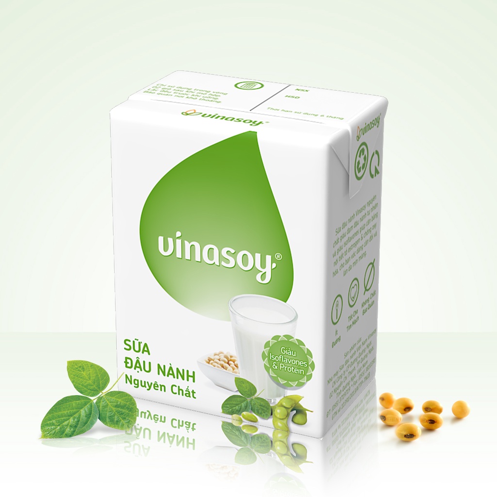 Thùng sữa đậu nành Vinasoy Nguyên chất (36 hộp x 200ml)