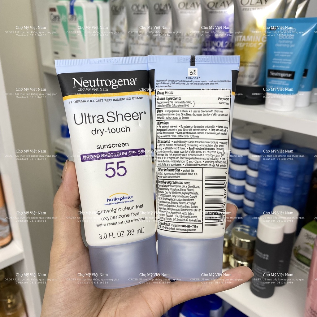 NHẬP MỸ - KEM CHỐNG NẮNG NEUTROGENA ULTRA SHEER DRY TOUCH