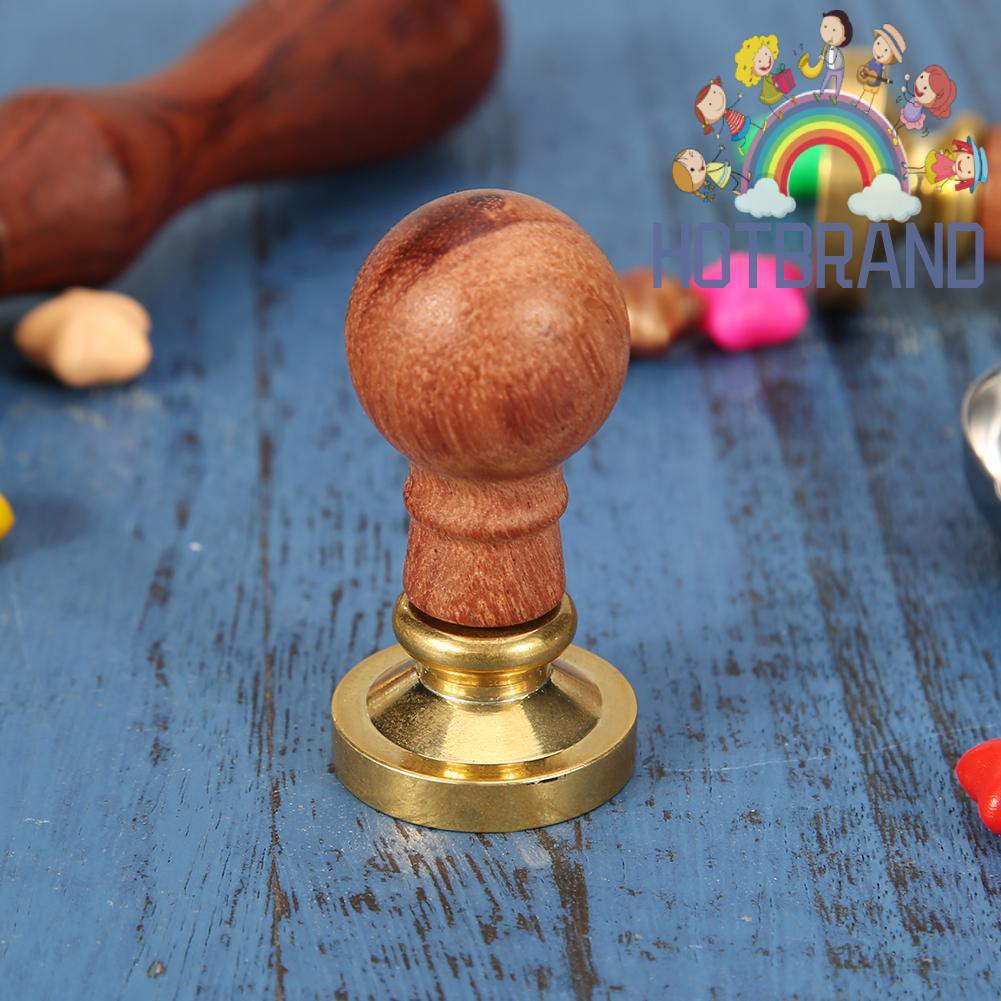 Con Dấu Tay Cầm Bằng Gỗ Phong Cách Retro