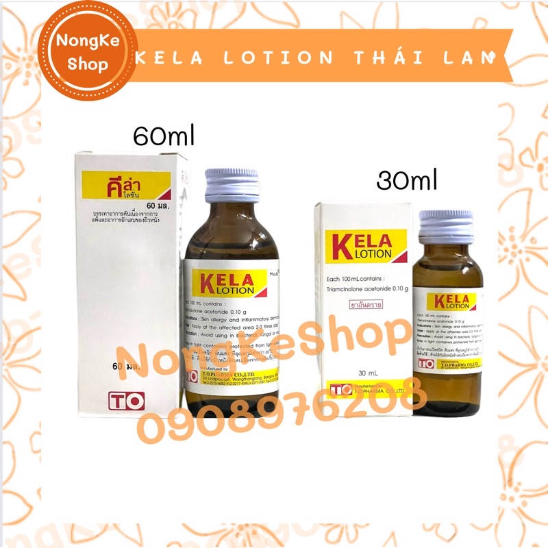 100% Thái N.Địa Lotion Kela thoa viêm nang lông Thái Lan