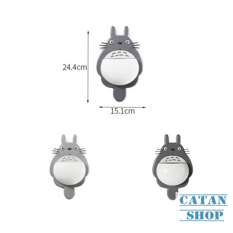 Hộp đựng, kệ treo bàn chải TOTORO siêu cute, hít chân không tiện dụng, KEM ĐÁNH RĂNG GD30-HBCTotoro