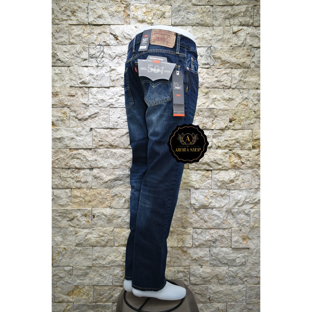 Quần Jeans Nam Dài Màu Xanh Đậm Levis 501 28