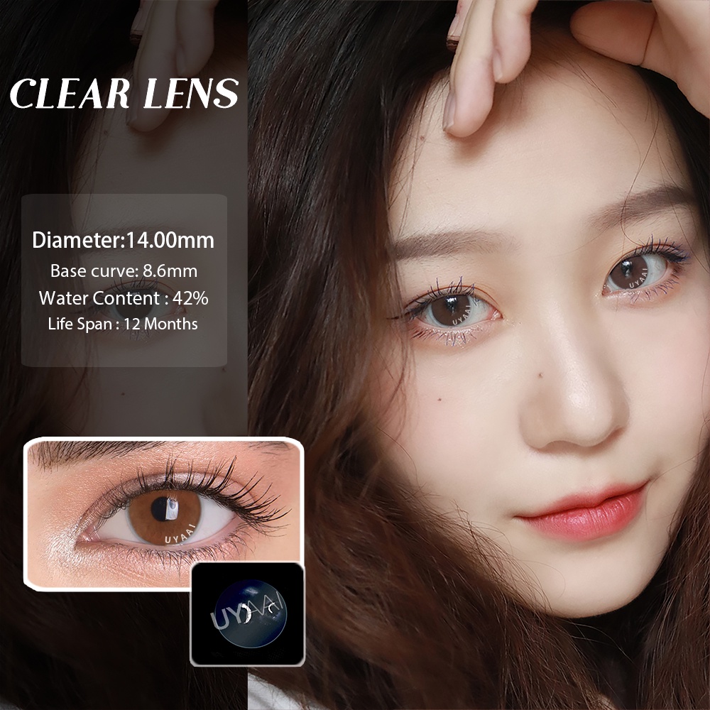 1PCS Kính Áp Tròng Trong Suốt 14.0mm -0.50-8.00