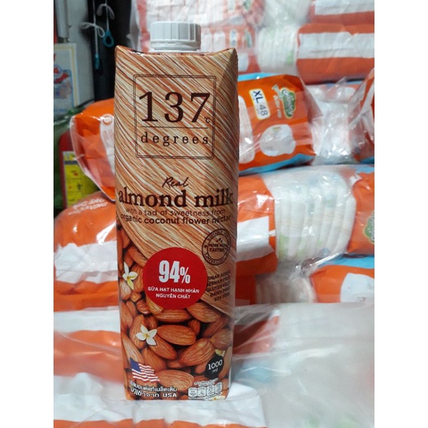 Sữa hạt Hạnh nhân Nguyên Chất 137 DEGREES 1000ml