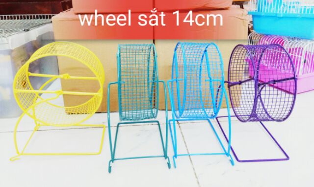 [ ƯU ĐÃI] Wheel sắt cho hamster sóc nhím [ CHỈ CÒN 14CM]