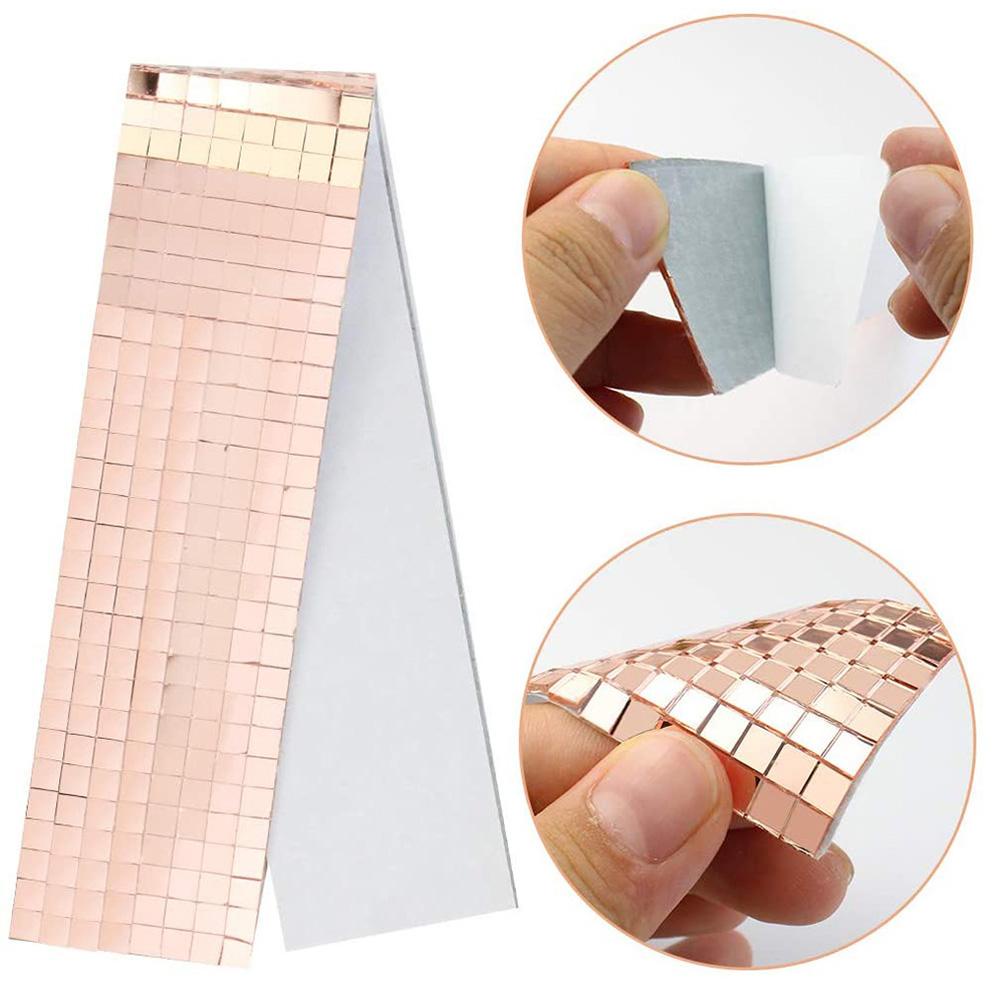 IVORY Gương Dán Tường Hình Vuông Mini Trang Trí Giáng Sinh