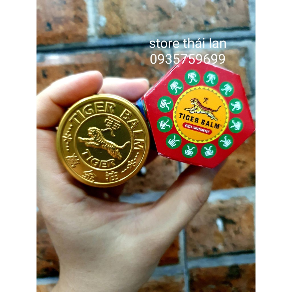 Dầu Cù Là Con Hổ Đỏ, Trắng Tiger Balm Thái Lan (19,4gram)