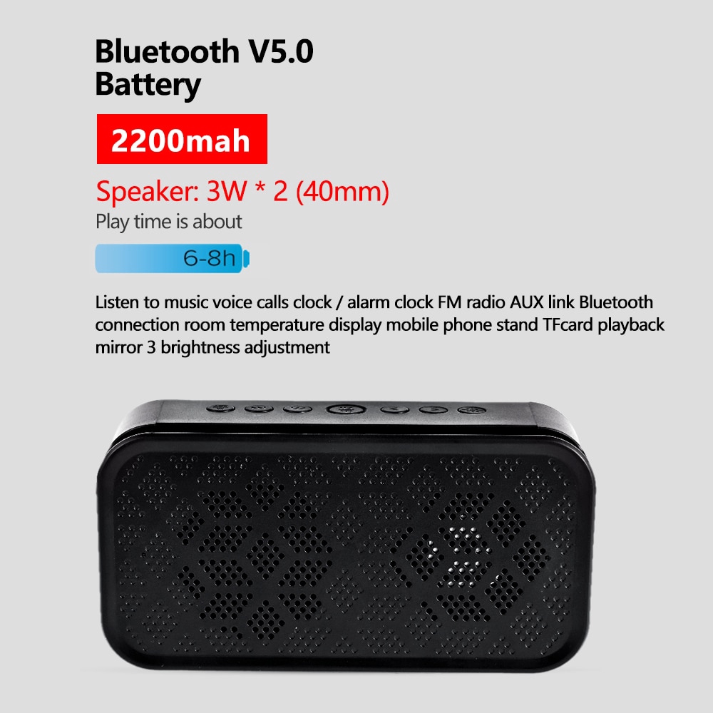 Loa Bluetooth Không Dây Nhỏ Gọn Hỗ Trợ Đọc Thẻ Nhớ Tf / Aux