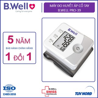 Máy đo huyết áp cổ tay B.WELL PRO-39 - Nhập khẩu chính hãng - Bảo hành 5 năm (1 đổi 1)