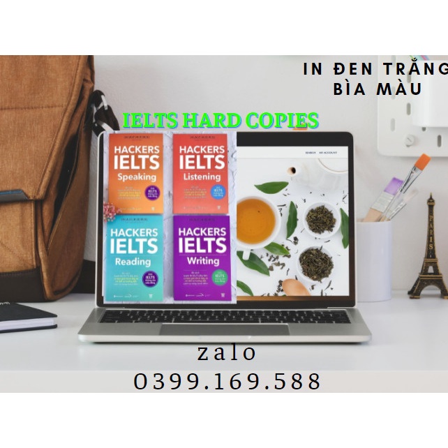 Hacker IELTS - Khổ A4 - Bìa màu - In đen trắng
